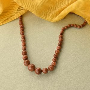 Gempro Natural Faceted Sandstone Necklace length 18 inches
