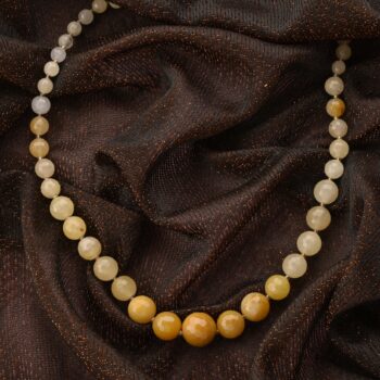 Natural Faceted Yellow Jade Necklace. length,18 inches