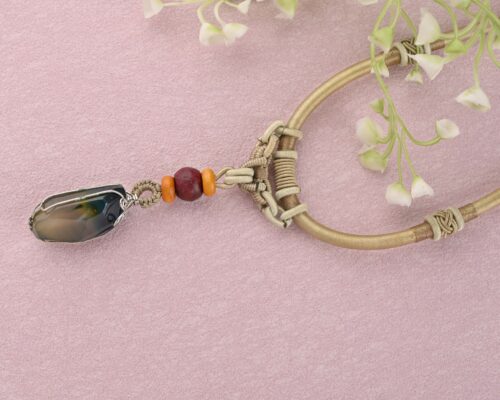 Gempro Nature's Canvas Agate Necklace .length 22 inch - Image 2