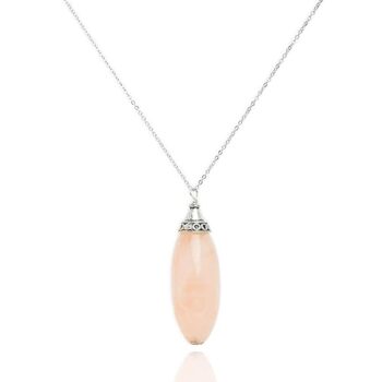 Gempro Women's Beautiful Rose Quartz Gemstone Pendant
