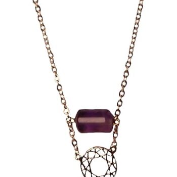 Gempro Amethyst Gemstone Charm Pendant for Women