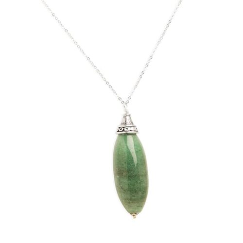 Gempro Women's Genuine Green Aventurine Gemstone Pendant - Image 4