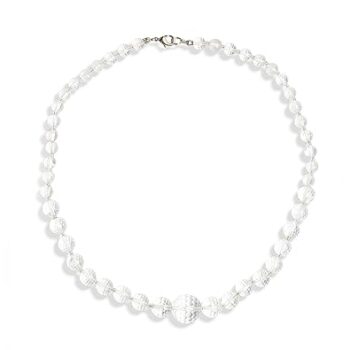 Gempro white crystal single layer gemstone necklace for her