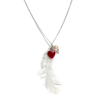 Gempro Perfect Valentine Jasper Gemstone Gift Heart Pendant for Women
