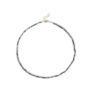 Gempro Genuine Blue Sapphire Faceted Gemstone Single Strand Necklace for Women