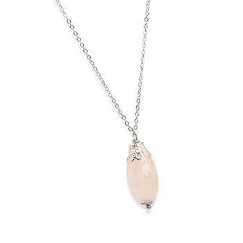 Gempro Beautiful Rose Quartz Gemstone Pendant
