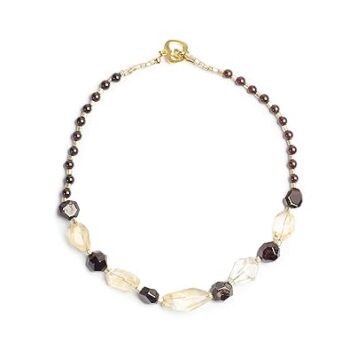 Gempro garnet & citrine Diamond Delight necklace for her