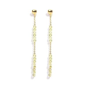 Gempro 925 Sterling Silver Certified Peridot Gemstone Earrings for Women