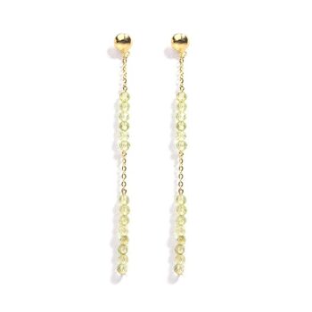 Gempro 925 Sterling Silver Certified Peridot Gemstone Earrings for Women
