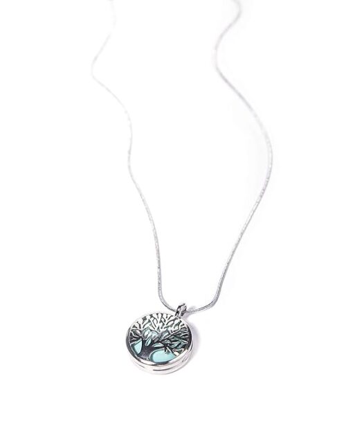 Gempro Genuine Turquoise Lucky Gemstone Openable Locket Pendant Women - Image 2