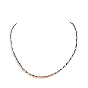 Gempro Genuine Gemstones Export Quality Black Spinal and Citrine Sleek Necklace for Women
