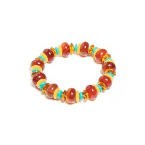 Gempro Genuine Carnelian Gemstones Designer Bracelet