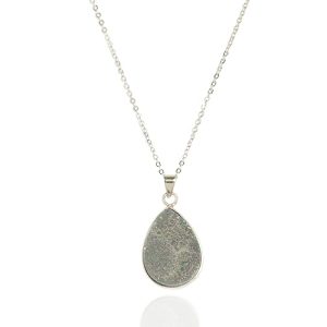 Gempro Teardrop Druzy Pendant for Women
