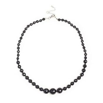 BLACK ONYX Heart Charm Necklace