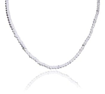 Gempro Genuine Moonstone Faceted Gemstone Single Strand Necklace for Women