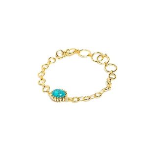 Gempro Genuine Turquoise Firoza Lucky Gemstone Bracelet