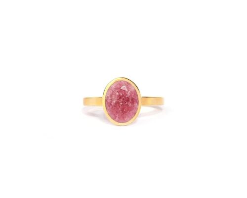 Gempro 925 Sterling Silver Certified Natural Quartz Astrological Gold Plated Ring for Women, Red - Image 6