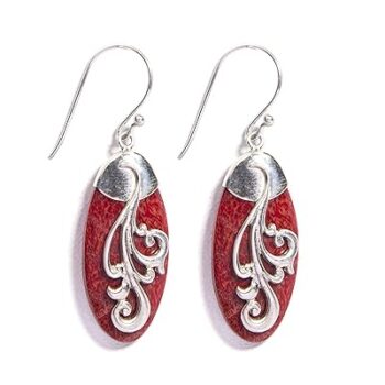 Gempro 925 Silver Quartz Oval Earrings for Women