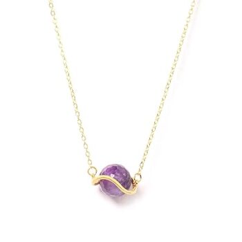 Gempro Amethyst Planetary Pendant for Women