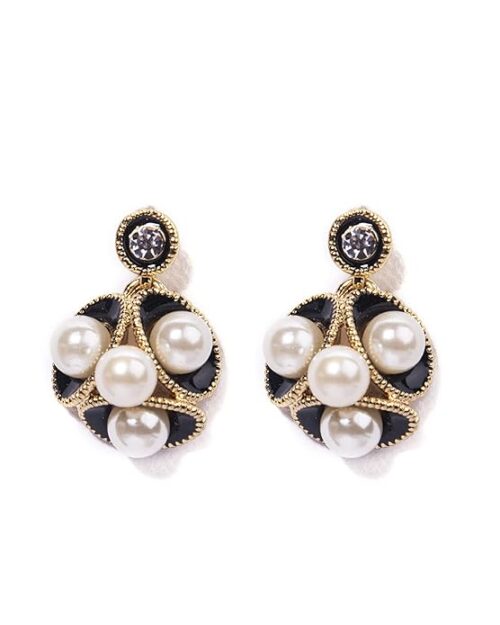 Gempro Genuine Pearl Crystal Enamel Chain Pendant Set for Women - Image 5
