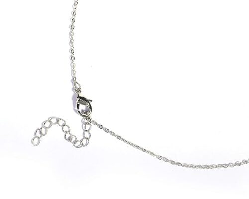 Gempro Genuine Lucky Jade Carved Petal Gemstone Silver Chain Pendant Necklace for Women, Green - Image 4