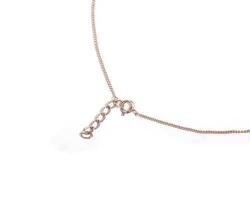 Gempro Genuine Rose Quartz Gemstone Round Drop Chain Pendant Necklace for Women - Image 3