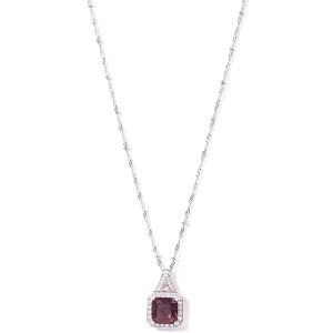 Gempro Asscher Cut Export Quality American Diamond Pendant Necklace for Women