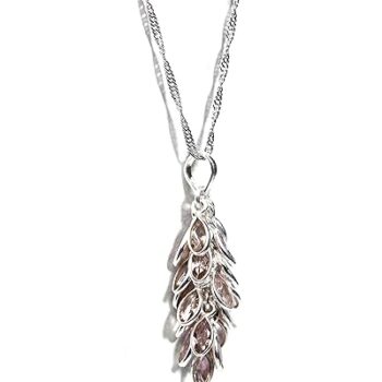 Gempro Genuine Amethyst Gemstone 925 Sterling Silver Pendant for Women