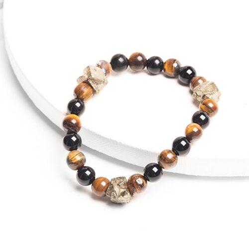 Gempro Black Onyx and Pyrite and Tiger Eye Bracelet - Image 4