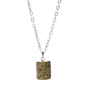 Gempro Gems Jewelry Genuine Jasper Gemstones Bar Pendant Necklace for women