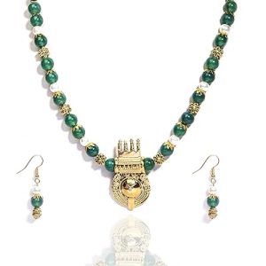 Gempro Genuine Gemstone Necklace Earring Set for Women
