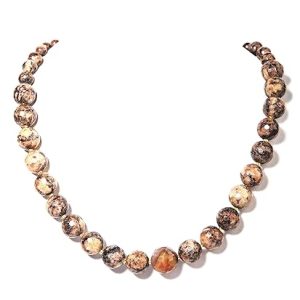 Gempro Gemstones Genuine Faceted Red Jasper Graduated Necklace for Women