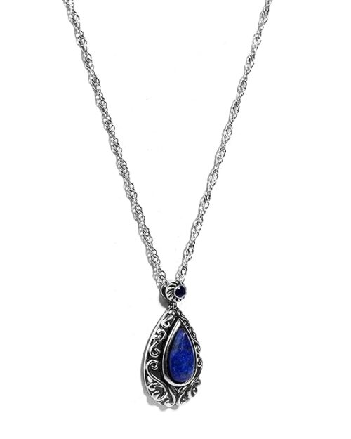Gempro Genuine Lapis Lazuli Gemstone Necklace Pendant for Women - Image 6