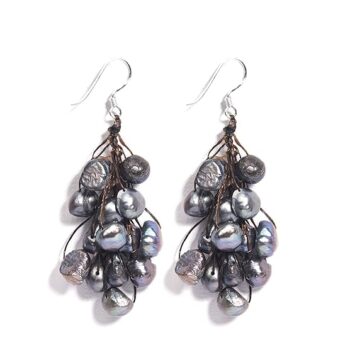 Gempro 925 Silver Certified Fresh Water Pearl Drop Earrings Women