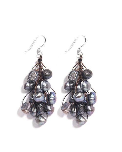 Gempro 925 Silver Certified Fresh Water Pearl Drop Earrings Women