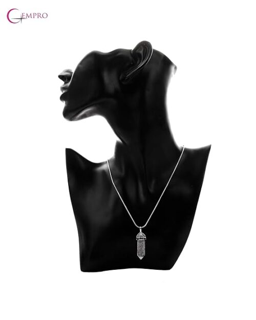 Gempro Clear Quartz Crystal Point Healing Pendant for Women - Image 8