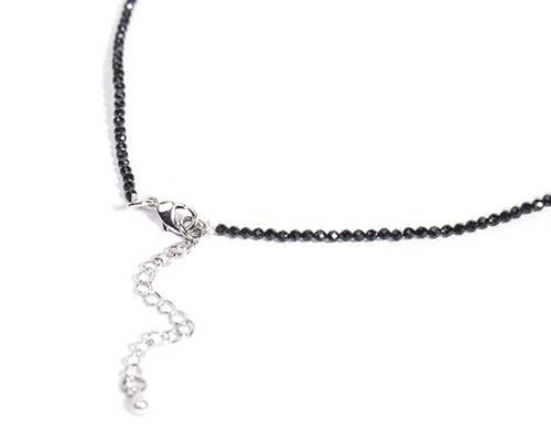 Gempro Genuine Gemstones Export Quality Black Spinel and Carnelian Sleek Necklace for Women - Image 4