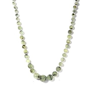 Gempro Genuine Green Garnet Gemstone Graduated Necklace for Women