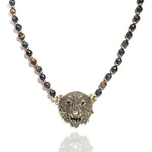 Gempro Genuine Gemstone Tigers Eye Single Strand Necklace for Women