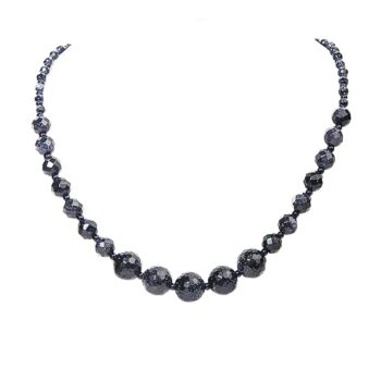 Gempro Natural Blue Goldstone Graduated Necklace for Women