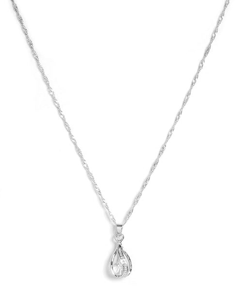 Gempro Genuine Lucky Jade Gemstone Elegant Silver Chain Pendant for Women - Image 5