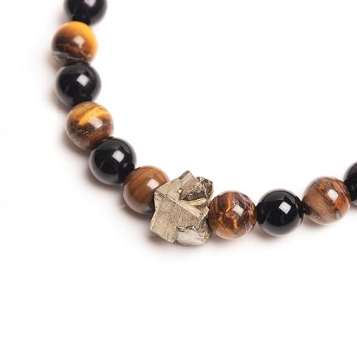 Gempro Black Onyx and Pyrite and Tiger Eye Bracelet - Image 3