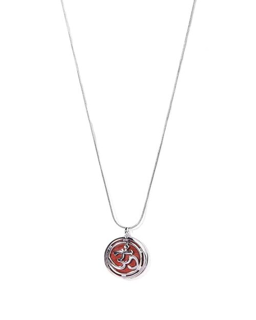Gempro Genuine Jasper OM Openable Pendant Locket Necklace Unisex - Image 2