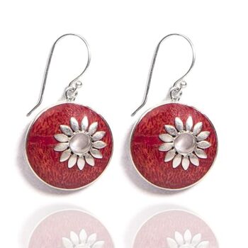 Gempro 925 Silver Quartz Disk Earrings for Women