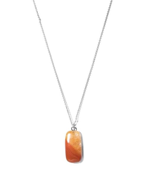 Gempro Genuine Agate Bar Chain Pendant Necklace for Women - Image 2