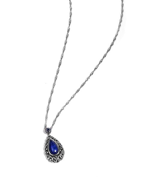Gempro Genuine Lapis Lazuli Gemstone Necklace Pendant for Women - Image 5