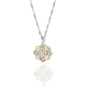 Gempro Sparkling Crystals Export Quality Silver Pendant Necklace for Women  Search this page