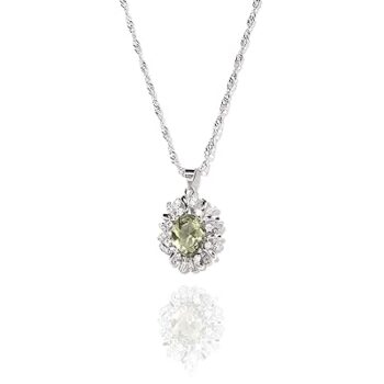 Gempro Lemon Quartz Solitaire Pendant Necklace for Women