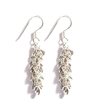 Gempro 925 Silver Certified Amethyst Gemstone Drop Earrings for Women