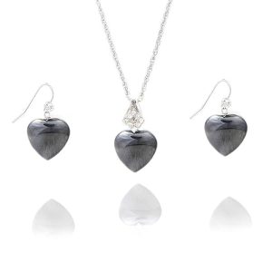 Gempro Perfect Valentine Gift Heart Pendant Earring Set for Women